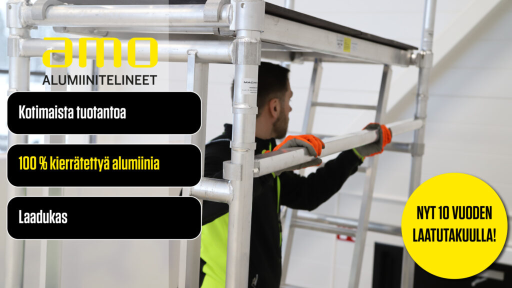 10 vuoden laatutakuu rakennustelineissä amo kotimaiset telineet