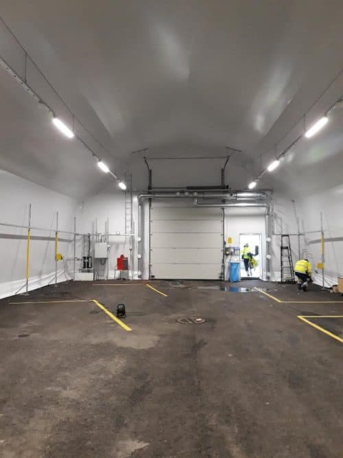 Kainuun lämpöeristetty halli sisältä